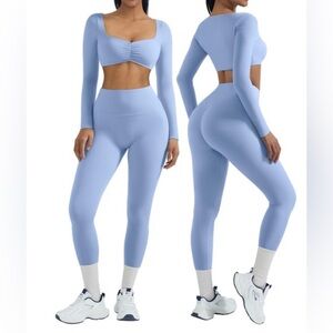 Women's Blue Leggings Set